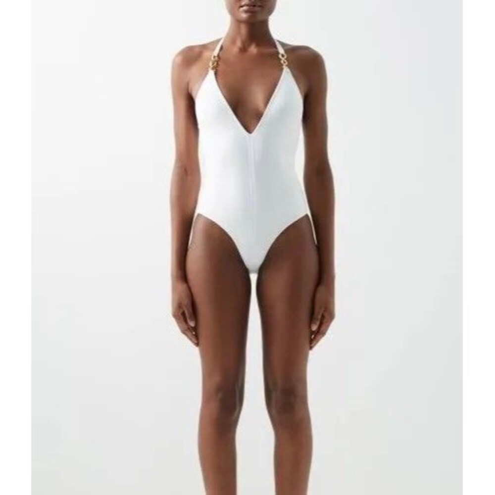 MELISSA ODABASH Naples plunge-neck swimsuit